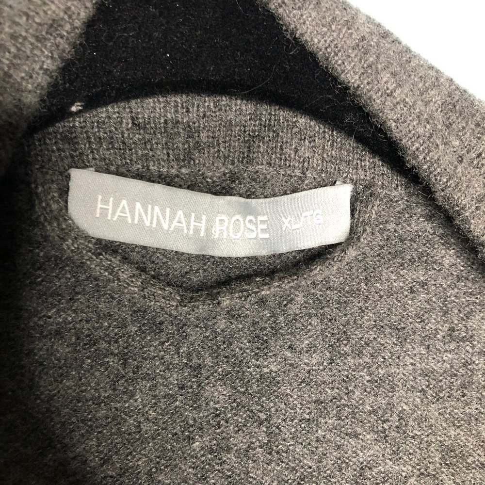 Hannah Rose Grey Cashmere Cardigan Sweater - Picture 2 of 4